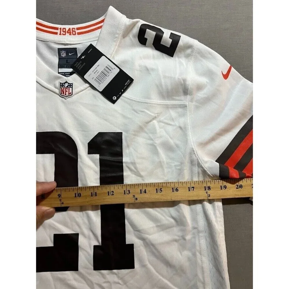 Cleveland‎ Browns Tichy #21 Nike Jersey Boys Large White Short Sleeve Pullover.